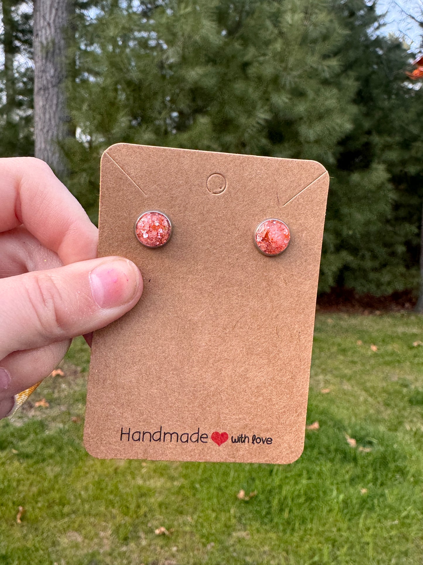 Rose Gold Sparkly Studs