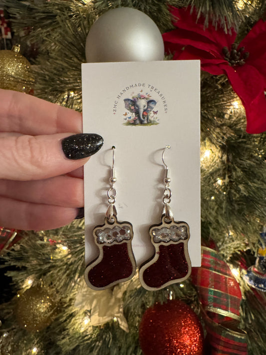 Christmas Stocking Dangle Earring