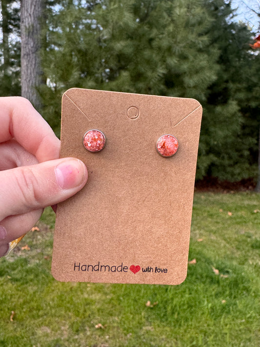 Rose Gold Sparkly Studs