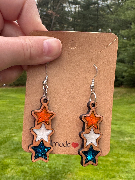 Triple Stacked Patriotic Stars