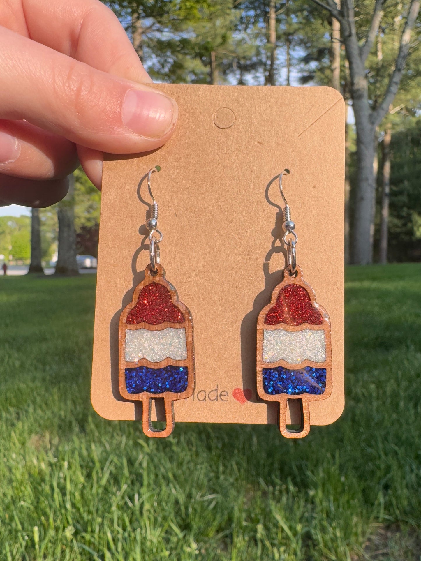 Rocket Pop Ice Cream Dangle Earrings