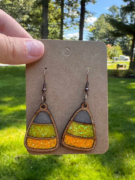 Candy Corn Dangle Earrings