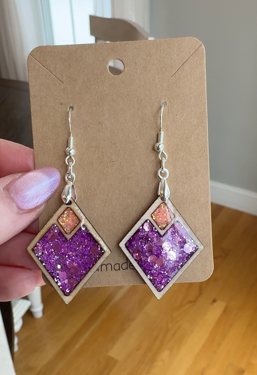 Large purple diamonds with a hint of pink
