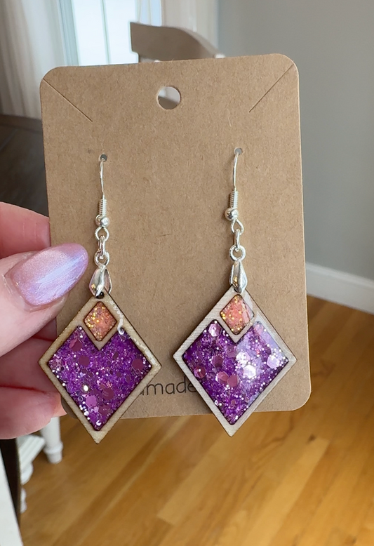 Large purple diamonds with a hint of pink